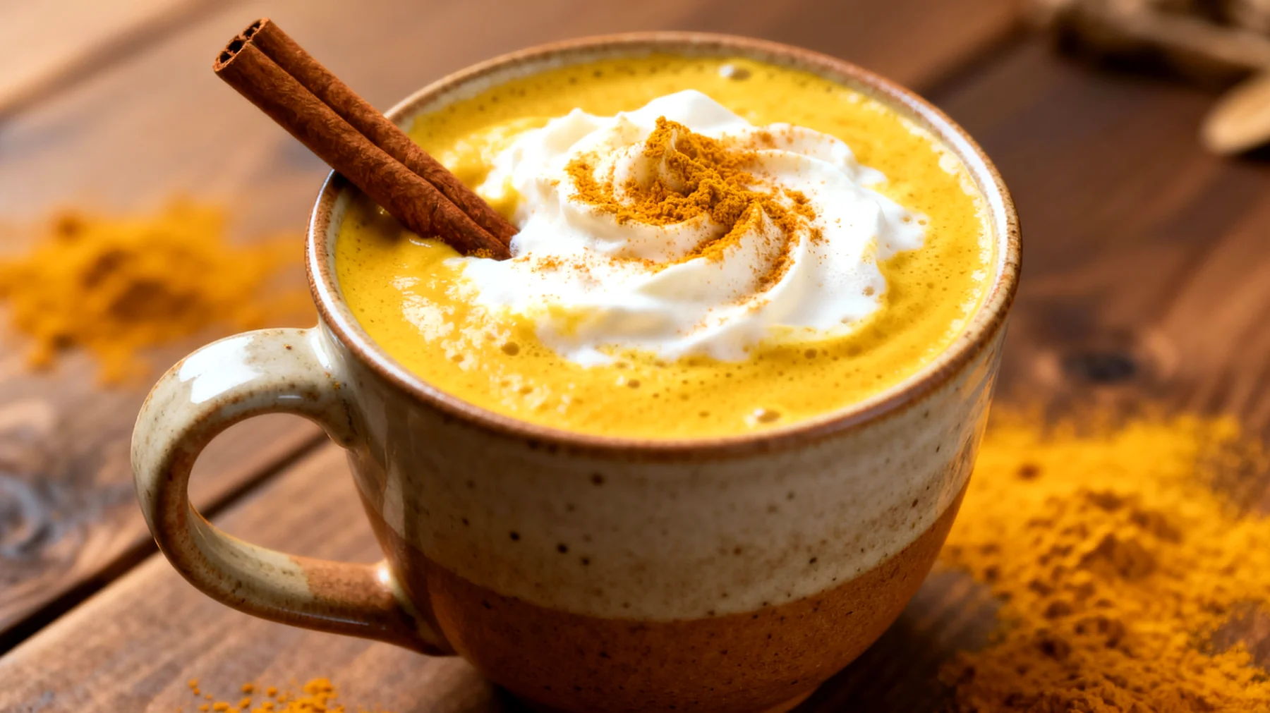 Goldene Milch mit Ashwagandha und Mandelmilch"