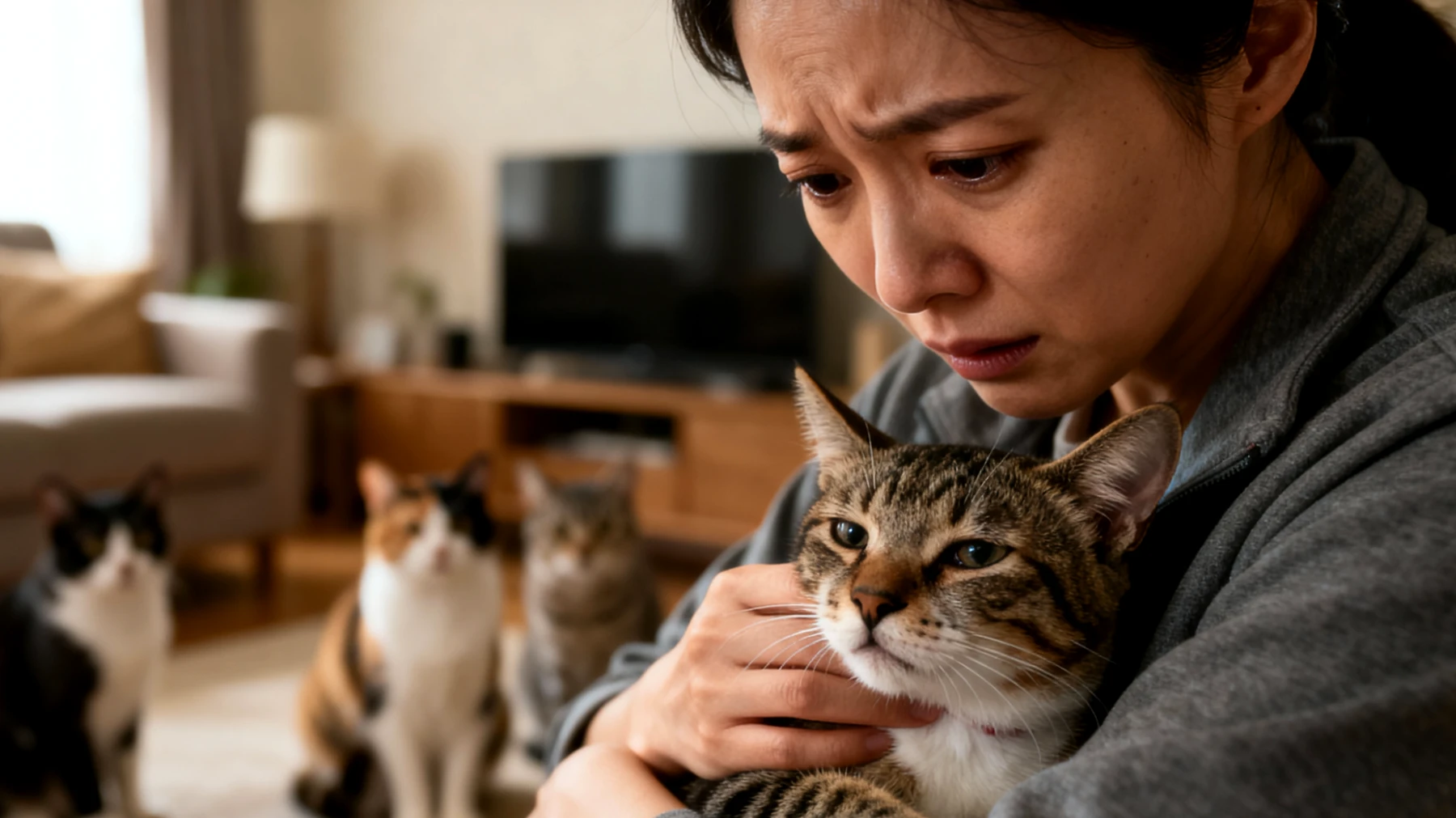 Katzenbesitzer sind unsicher, wie sie ihre Katze bei gesundheitlichen Problemen tierärztlich behandeln lassen können, während andere Tiere im Haushalt leben, und befürchten Stress, Ansteckung oder Konflikte zwischen den Tieren während der Genesungsphase"