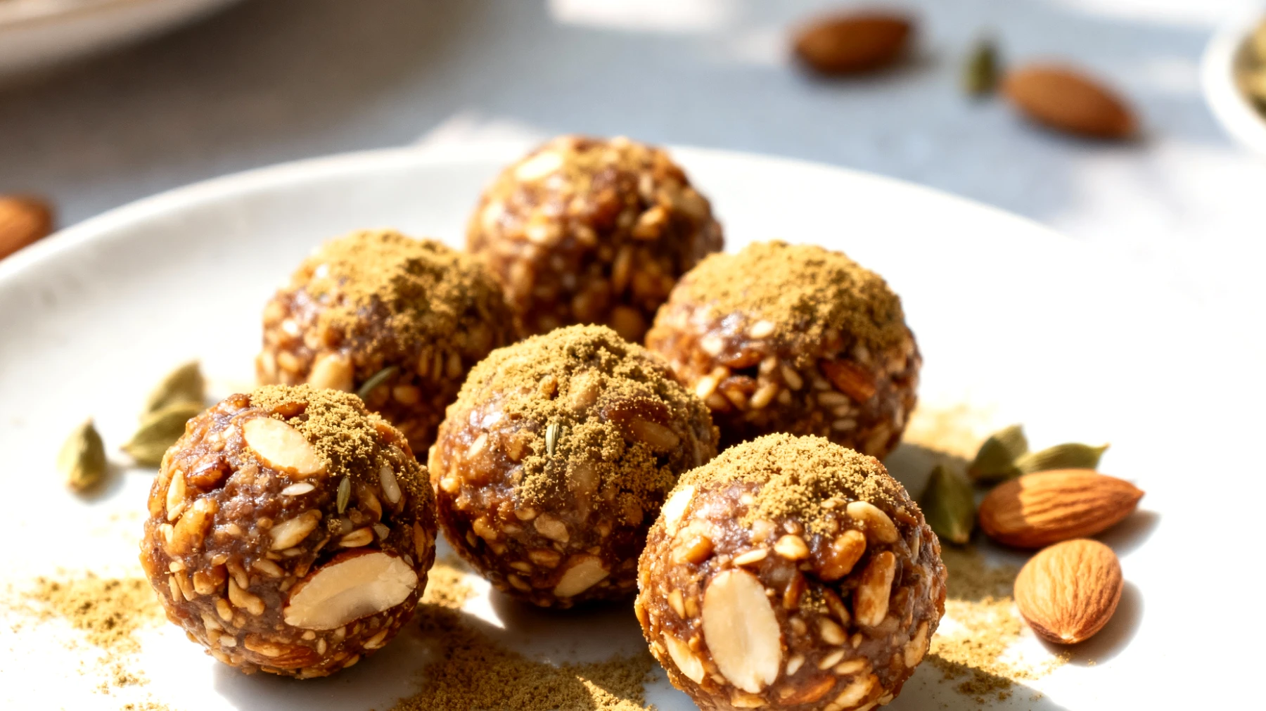 Tigernuss-Mandel-Bällchen mit Kardamom (Chufas-Energiekugeln)"