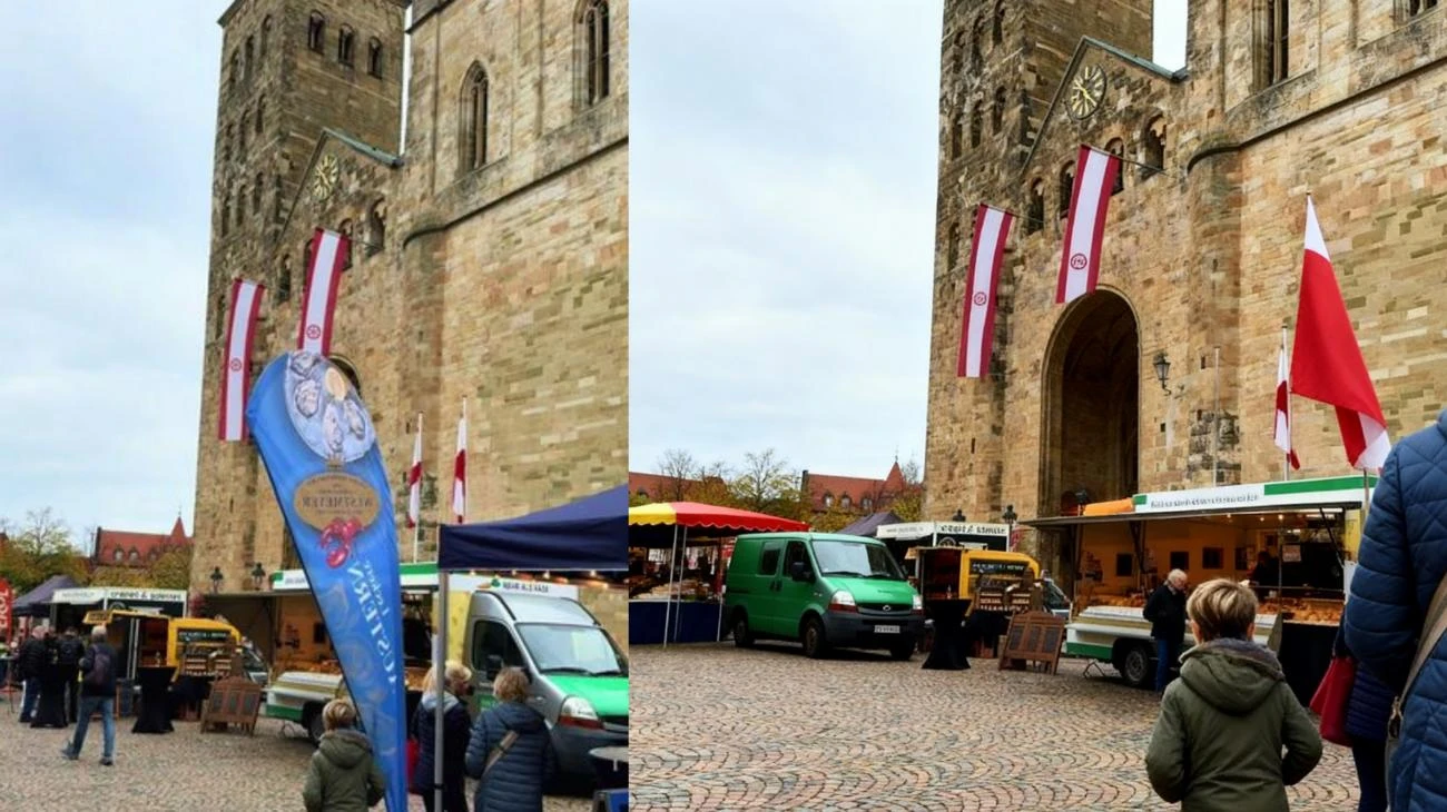 ✨ Ein wunderschöner Abend auf dem Abendmarkt vor dem Osnabrücker Dom 🌇🕯️ — frische Leckereien, gute Stimmung und der Duft von regionalen Spezialitäten 🍷🥨 Einfach die perfekte Atmosphäre, um ins Wochenende zu starten! 💫 #Osnabrück #Abendmarkt #DomOsnabrück #osnabrücker #osnabrueck"