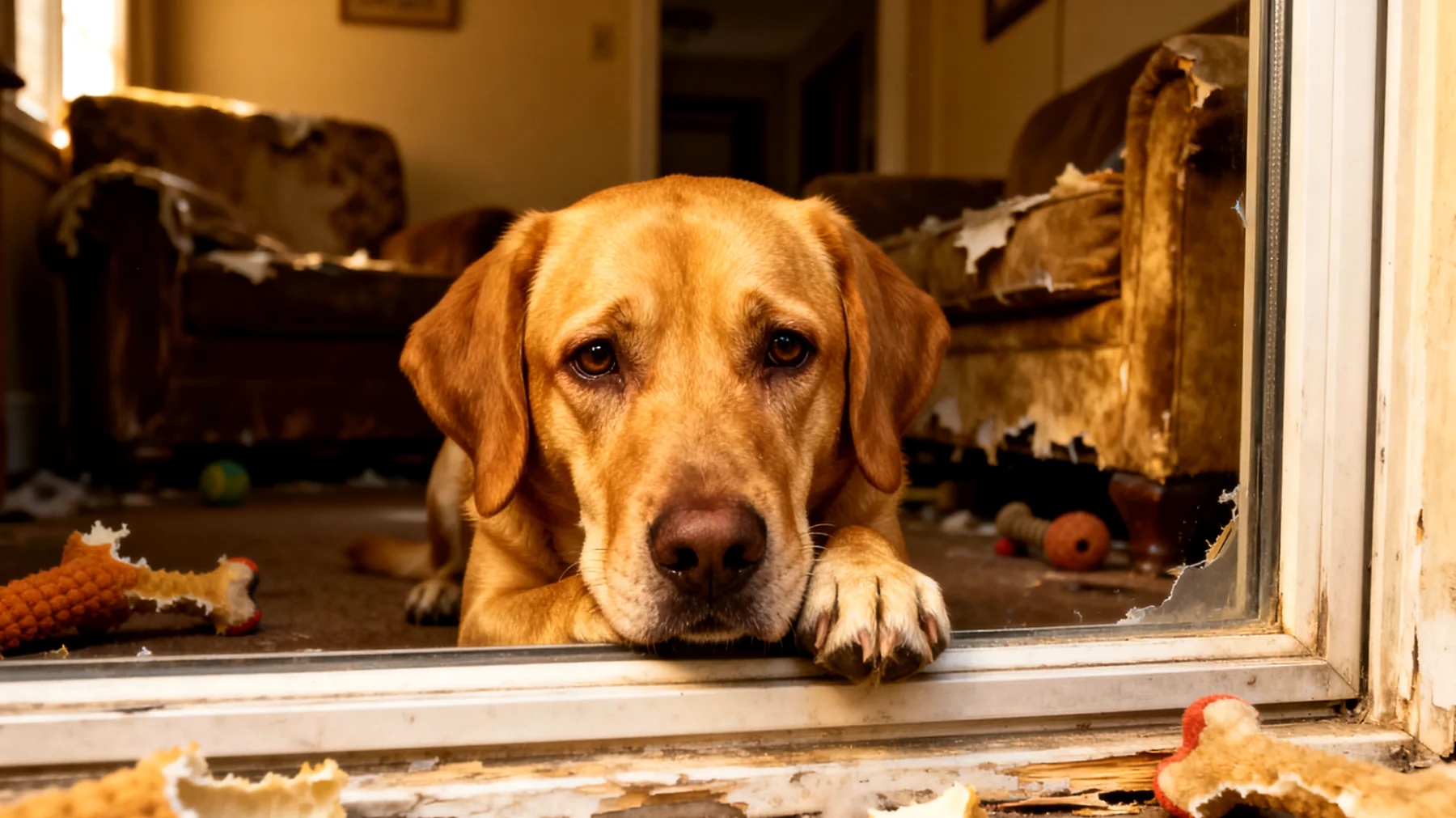 Hunde brauchen ausreichend mentale Stimulation und körperliche Aktivität in der Wohnung, um Langeweile, Frustration und destruktives Verhalten zu vermeiden, besonders wenn der Zugang nach draußen eingeschränkt ist"