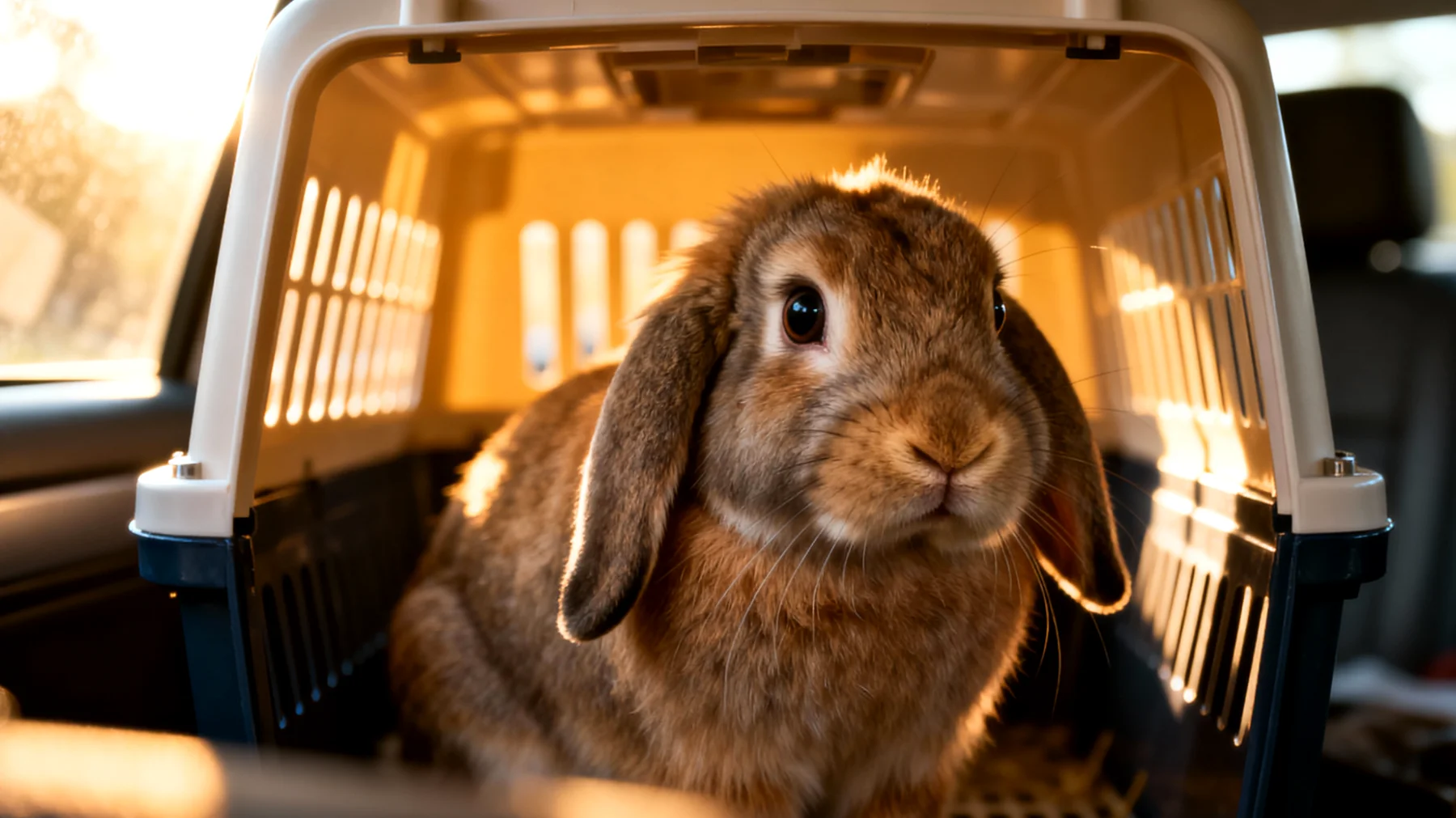 Kaninchen erleiden während Reisen häufig starken Stress durch ungewohnte Umgebung, Transportbewegungen und Temperaturwechsel, was zu Verdauungsproblemen, Appetitlosigkeit und gesundheitlichen Komplikationen führen kann"