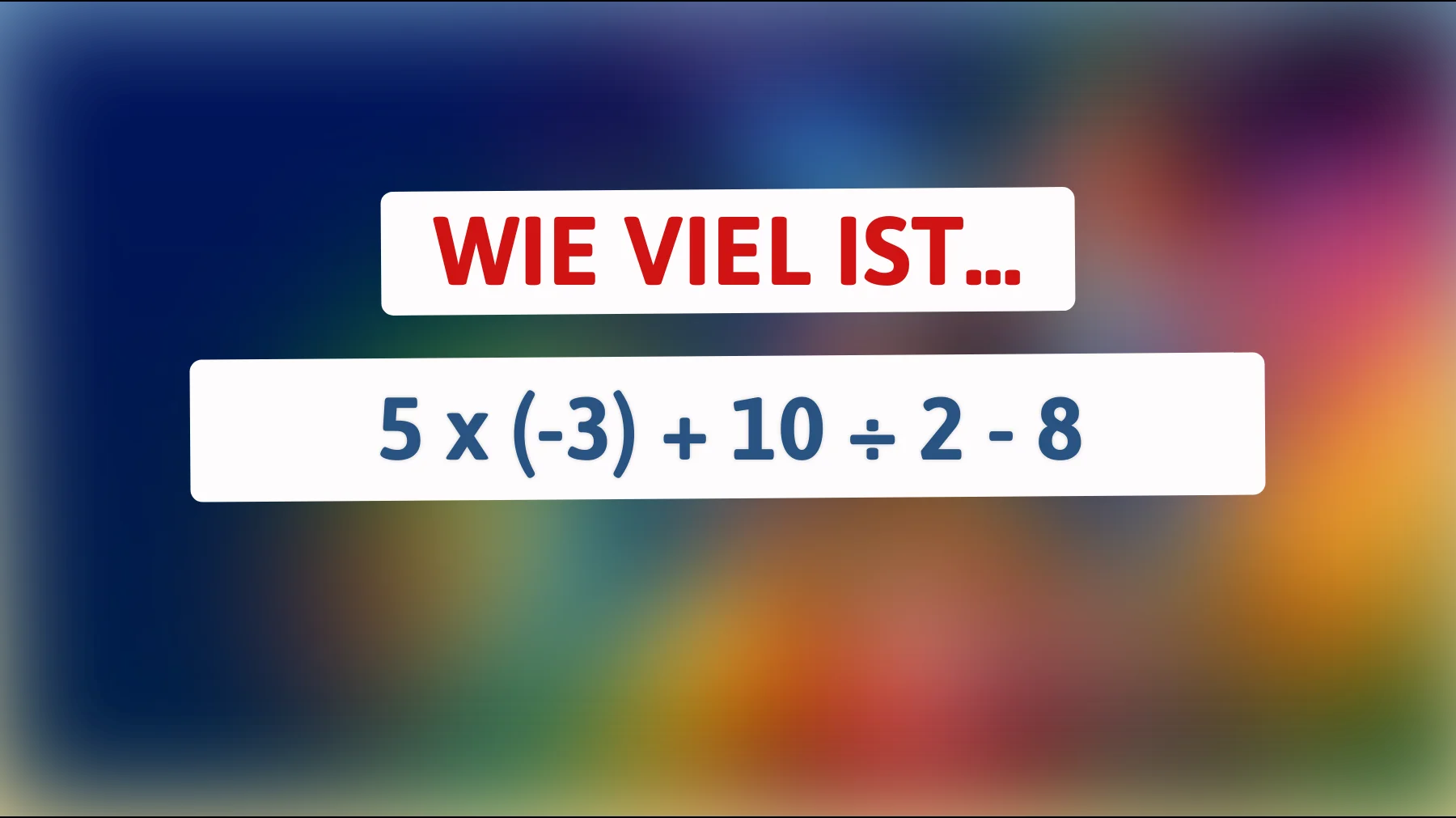 Meistere dieses mathematische Rätsel, das nur kluge Köpfe lösen können – traust du dich?"
