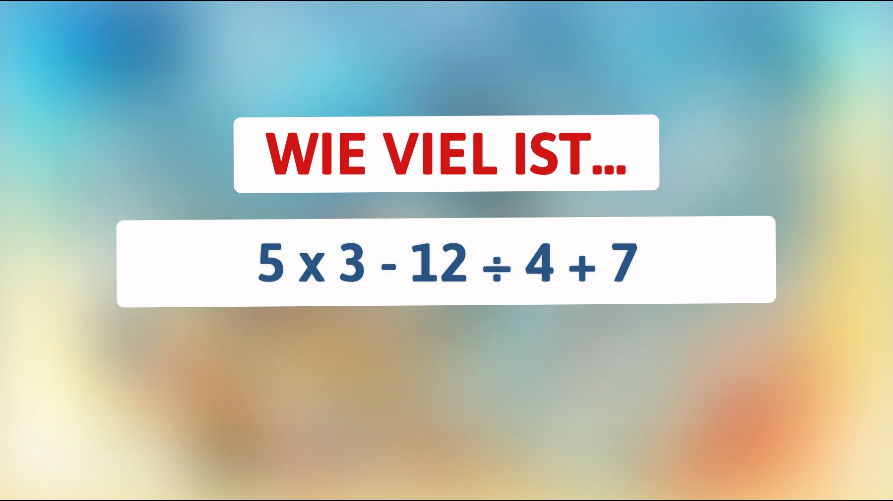 Nur für schlaue Köpfe: Kannst du dieses mathematische Rätsel knacken?"