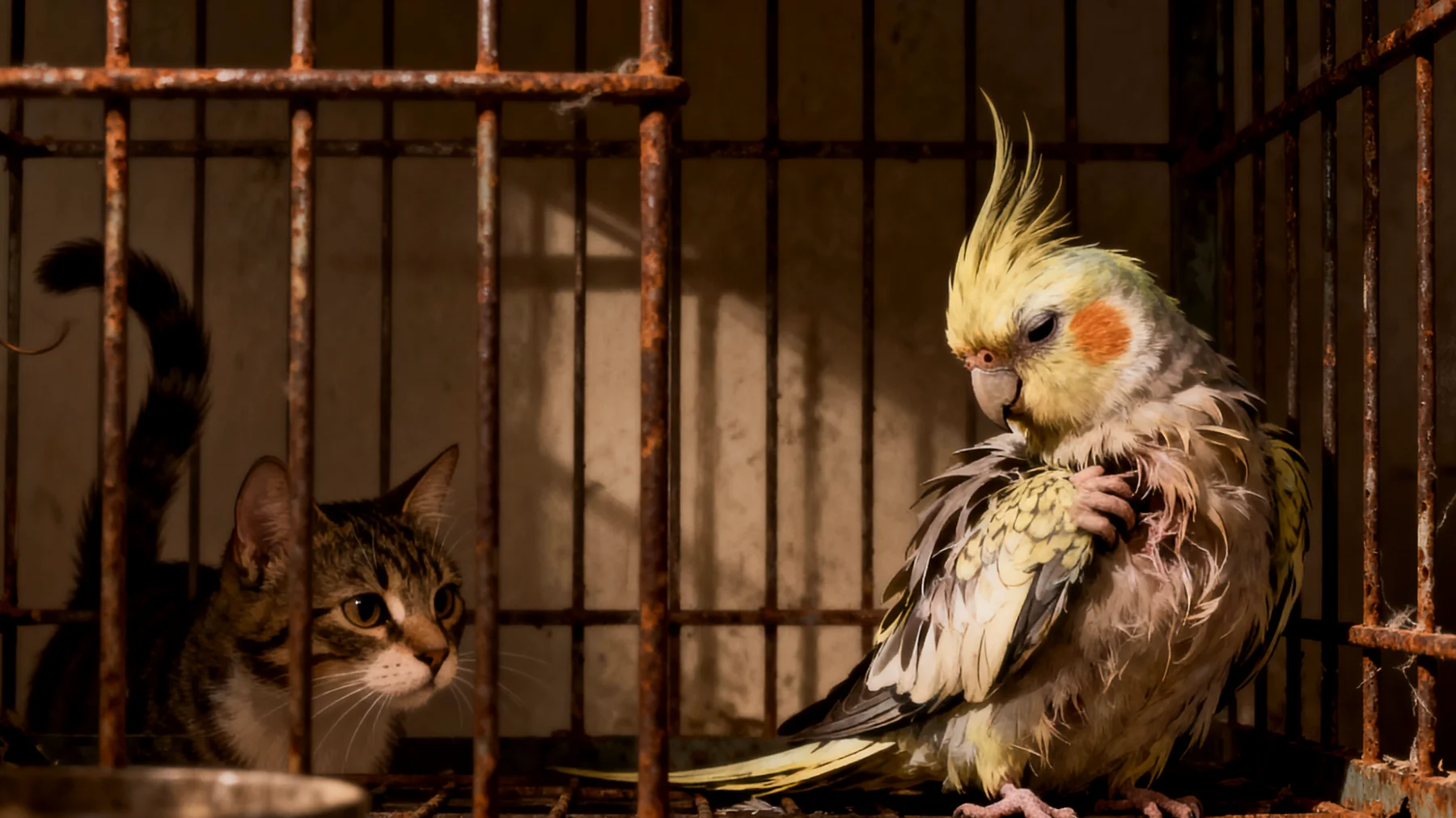 Nymphensittiche langweilen sich schnell, wenn sie mit anderen Tieren im Haushalt zusammenleben und dabei nicht artgerecht beschäftigt werden, was zu Verhaltensauffälligkeiten wie übermäßigem Schreien, Federrupfen oder Aggressivität führen kann"