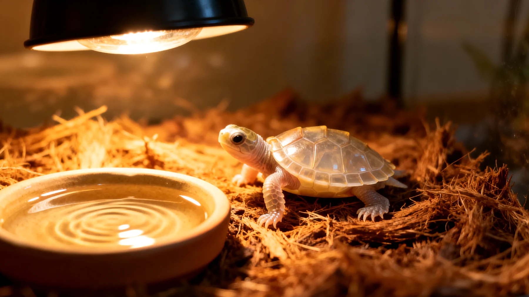 Junge Schildkröten benötigen eine besonders sorgfältige Eingewöhnung in ihr neues Zuhause, da sie in den ersten Lebensmonaten besonders empfindlich auf Stress, falsche Temperaturen und ungeeignete Haltungsbedingungen reagieren, was zu Wachstumsstörungen, Panzerproblemen und Fressunlust führen kann"